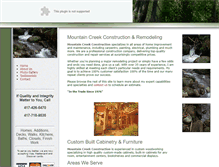 Tablet Screenshot of mountaincreekconstruction.com